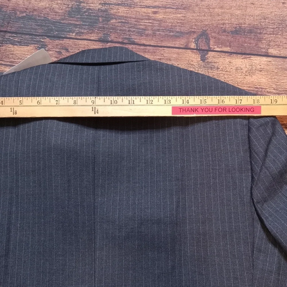 Brooks Brothers 1818 Regent Vitale Barberis Canonico 40L 100% Wool Black Pinstri